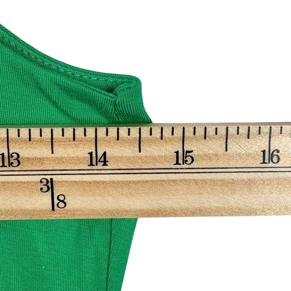 NWT Good American Good Touch Midi Tank Dress Sz 2 / M Kelly Green Bodycon Knit - Picture 12 of 13